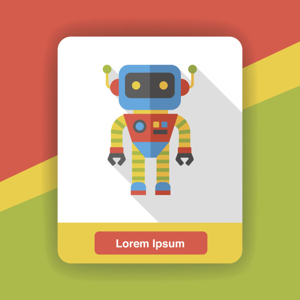 机器机器人平面图标图片下载