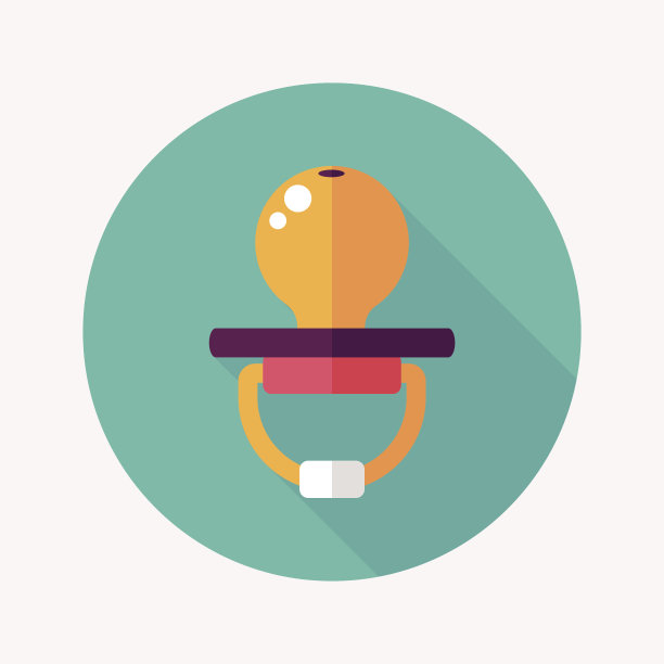 婴儿的假人平面图标与长影子，EPS 10图片下载