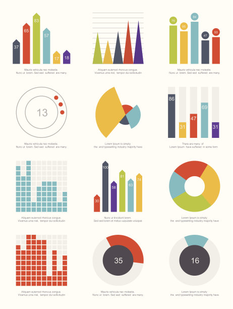 一组信息图元素图片下载