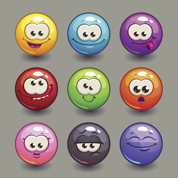 卡通漫画圆脸集图片下载