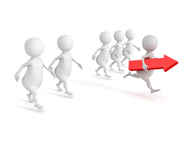 成功之路行走团队的领导者图片下载