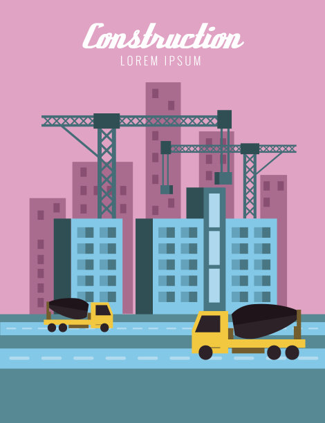 建筑和起重机。建筑的概念。图片下载