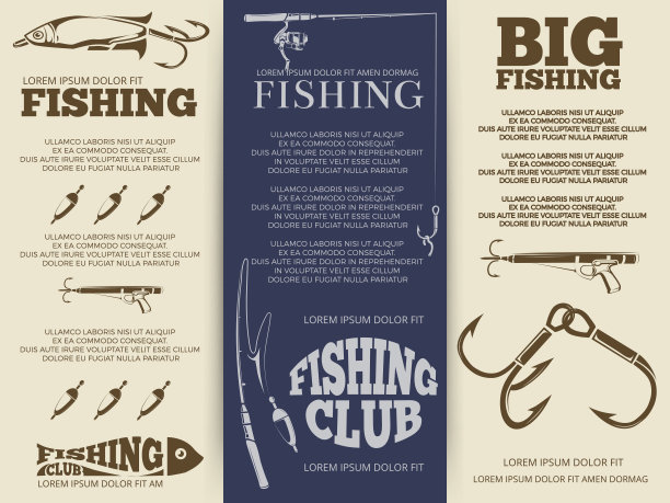 钓鱼宣传册或横幅图片下载