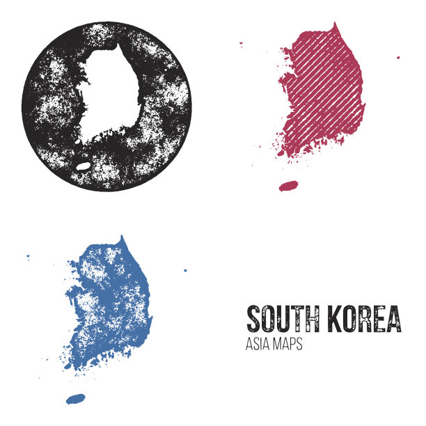韩国垃圾复古地图-亚洲图片下载