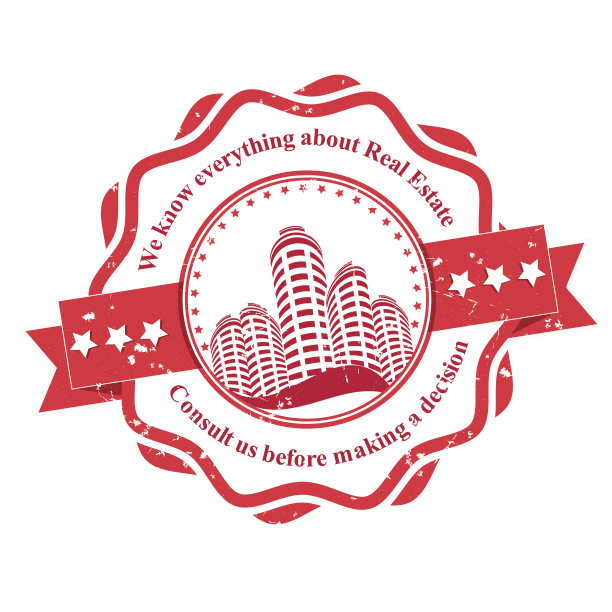 房地产顾问印章/标签。图片下载