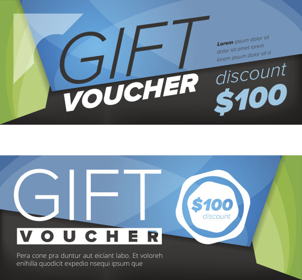 礼券设计素材图片