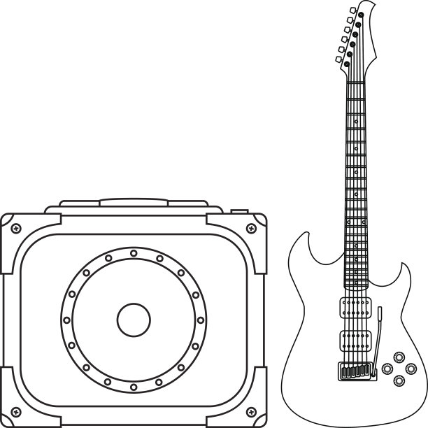 电吉他和放大器图片下载