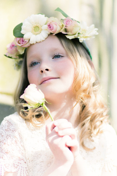 美丽的花姑娘素材图片