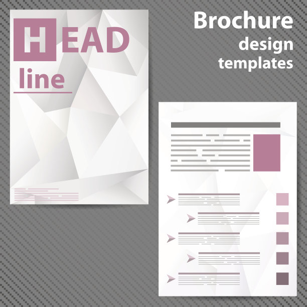 模板设计手册，传单在多边形风格图片下载