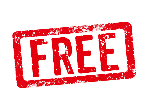 白色背景上的红色邮票-免费图片下载