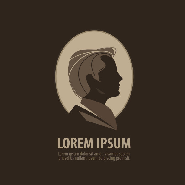 Man矢量标识设计模板。理发店或美容院图片下载