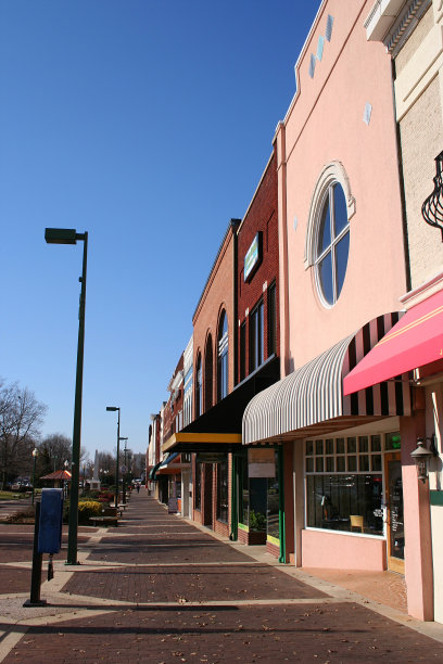 市中心的店面图片下载