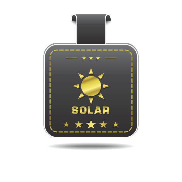 太阳能金色矢量图标设计图片下载