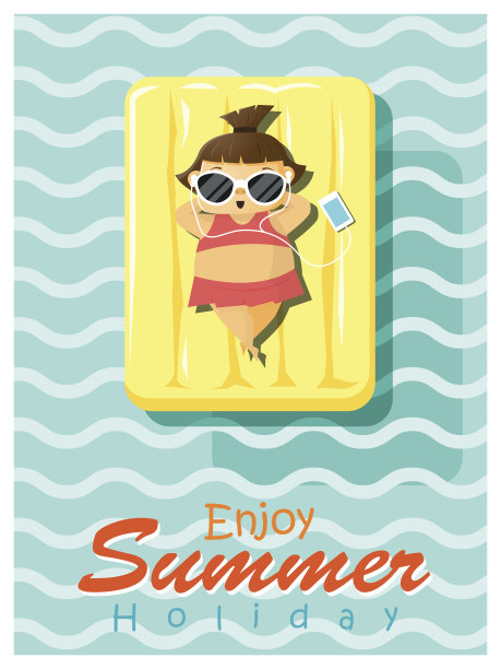 和小女孩2一起享受热带夏季假期图片下载