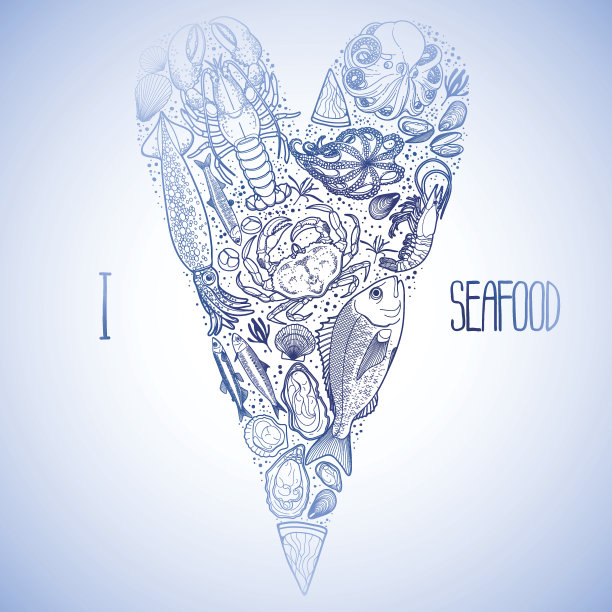 心形的海鲜图片图片下载