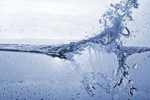 抽象的蓝波飞溅背景图片下载