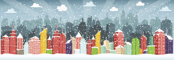 冬天的城市(圣诞节)图片下载