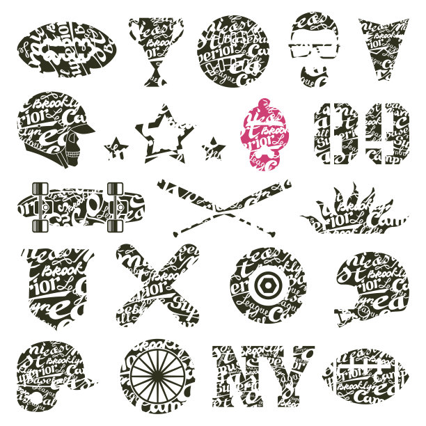 徽章的字体风格图片下载