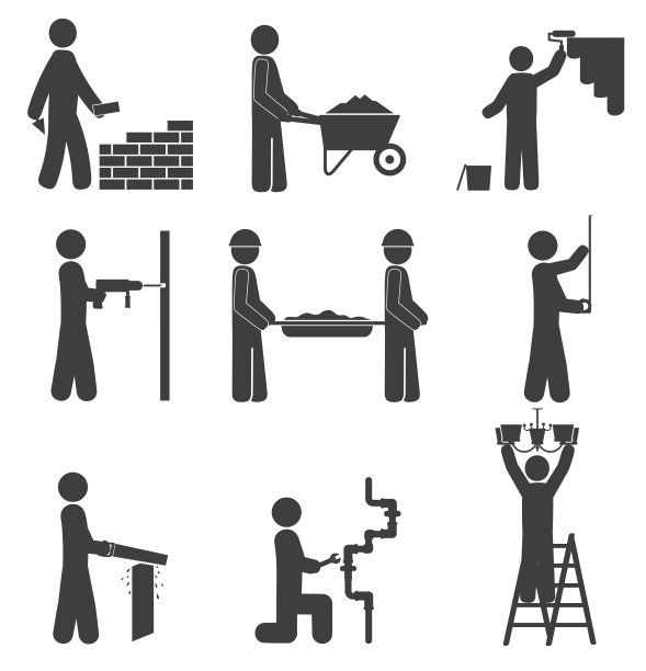 建筑图标，装修，管道图片下载