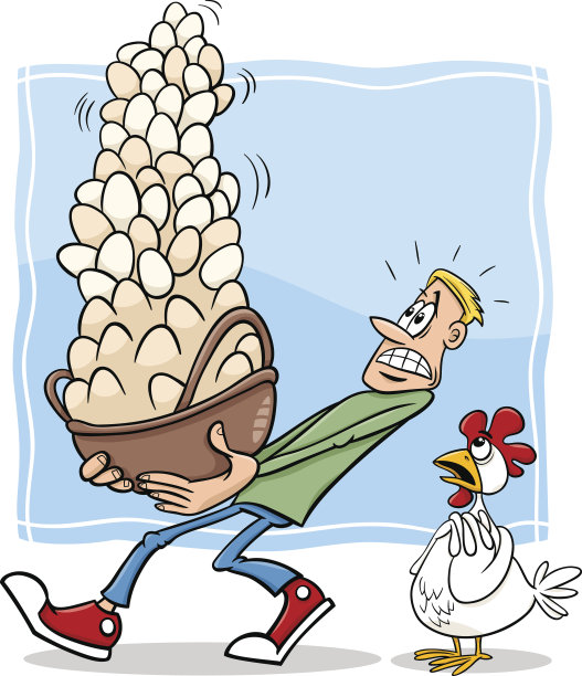 所有鸡蛋放在一个篮子里的漫画图片下载