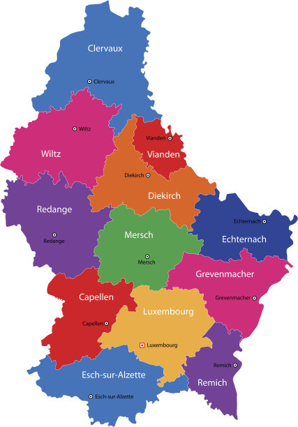 卢森堡的地图图片下载