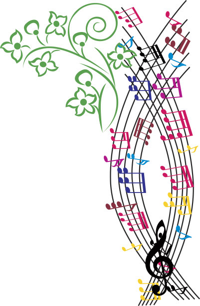 音乐音符背景，时尚的音乐主题组成图片下载