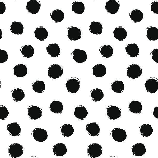 矢量无缝模式与绘制的点素材图片