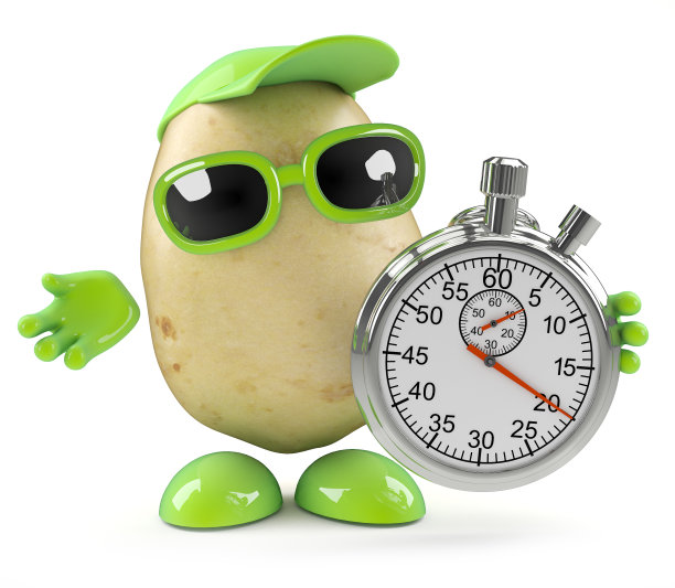 3d土豆人与秒表图片下载