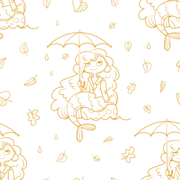 模式与美人鱼。图片下载