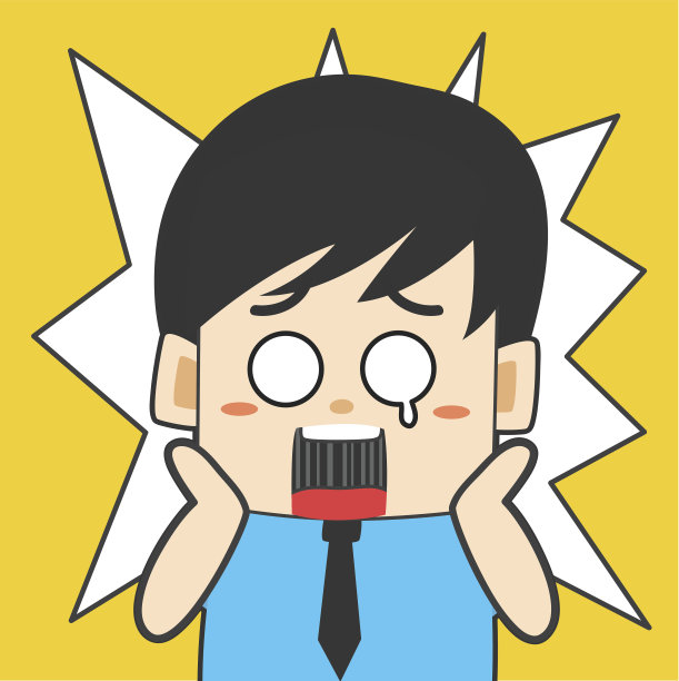 商人是震惊的，可爱的性格与平面设计。图片下载