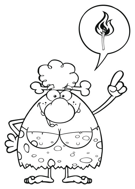 黑白穴居女人用手指着天空图片下载