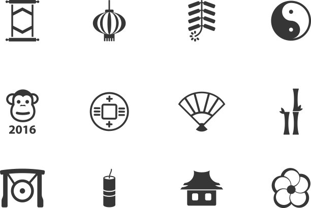 中国新年简约图标图片下载