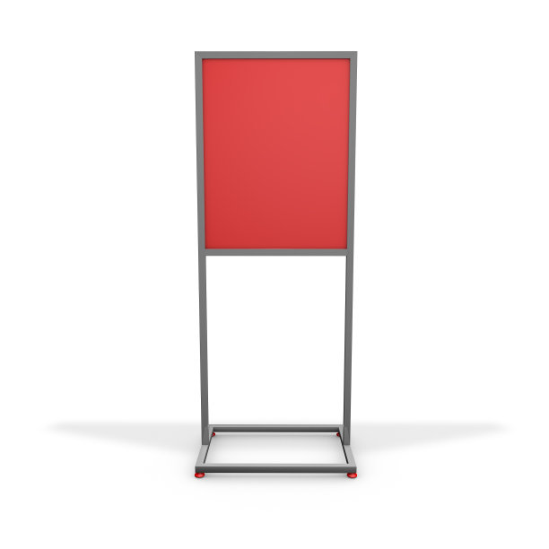 红色背景的空白广告牌图片下载
