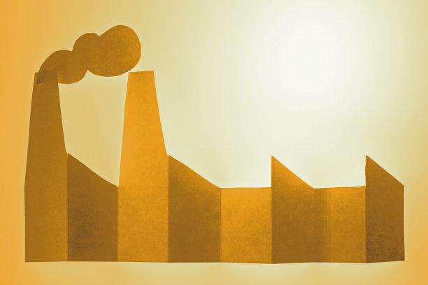 工厂剪纸模型，环保意识图片下载