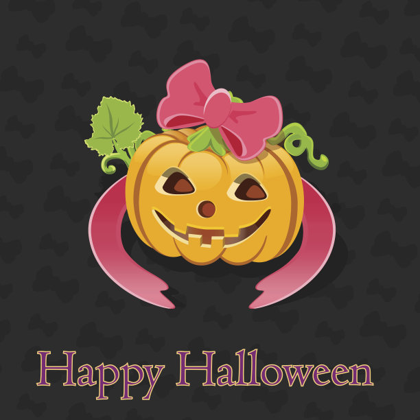 万圣节南瓜与弓图标图片下载