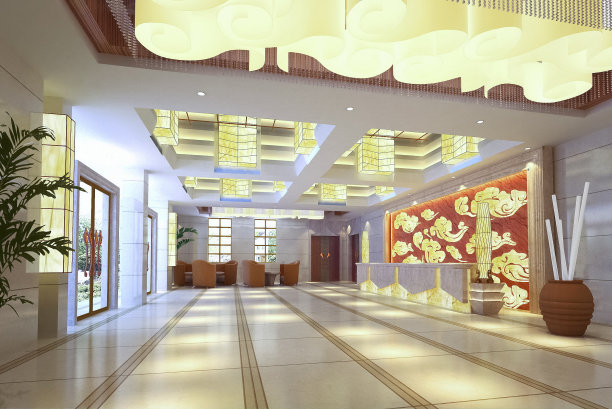 3d未来走廊，大厅。图片下载