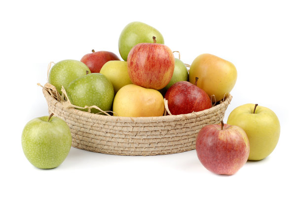 篮子里的新鲜苹果图片下载