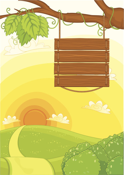 有漂亮背景的广告牌图片下载