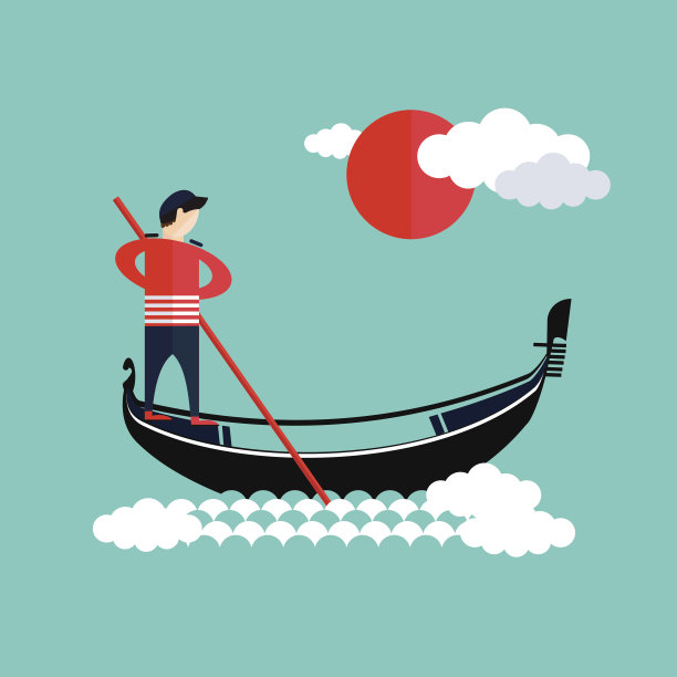 威尼斯的贡多拉，贡多拉人的象征图片下载