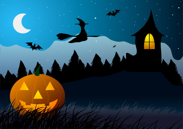 夜晚插画素材ID：163871866