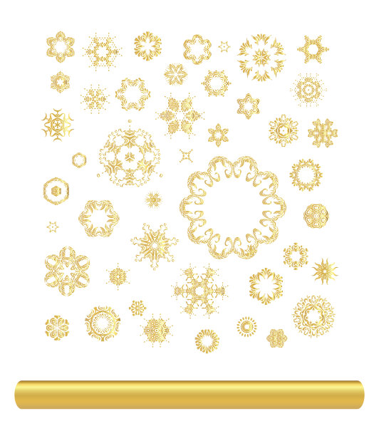 传统的金色装饰在白色的背景图片下载
