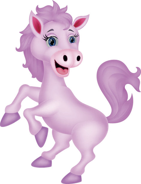 可爱的马站图片下载