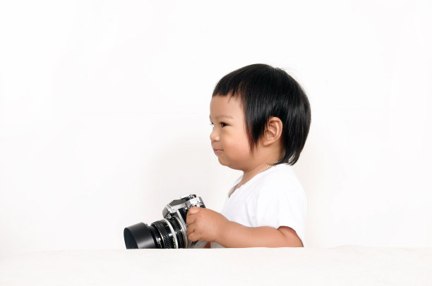 孩子们玩相机图片下载