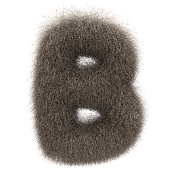 字母B来自皮草字母表图片下载