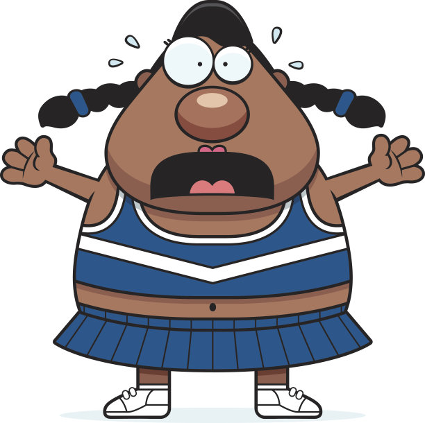 害怕卡通啦啦队长图片下载