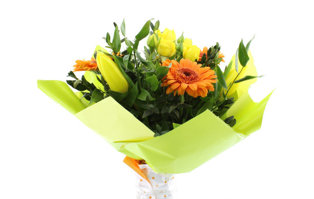 花束，孤立在白色上图片下载