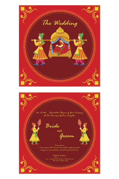 印度婚礼请柬图片下载