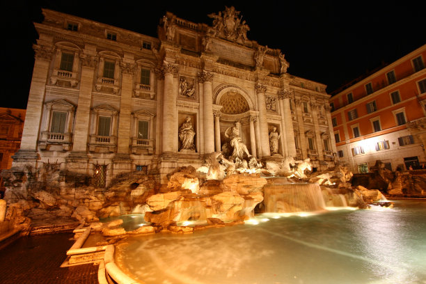 晚上的许愿池图片下载