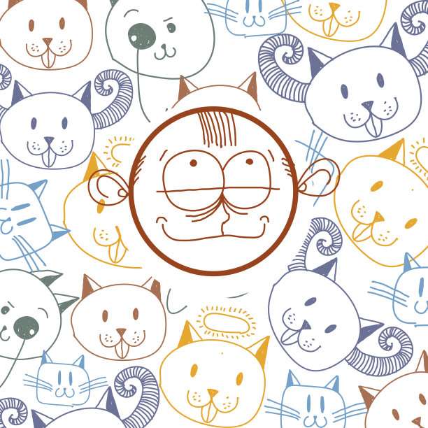 矢量彩色插图的卡通男孩孤立图片下载