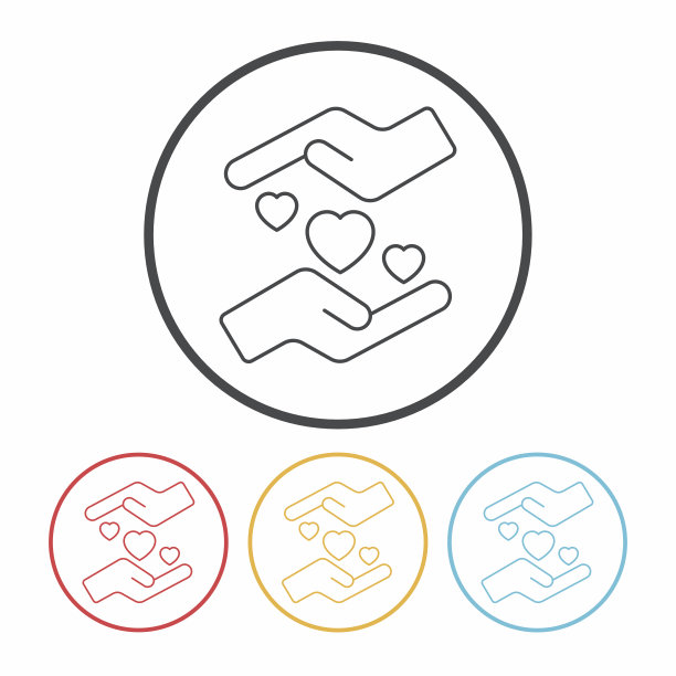 捐赠一行图标图片下载